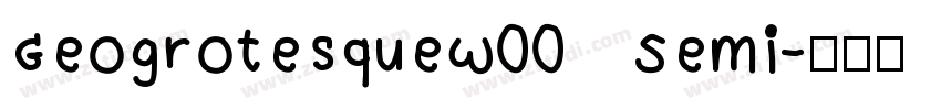 GeogrotesqueW00 Semi字体转换